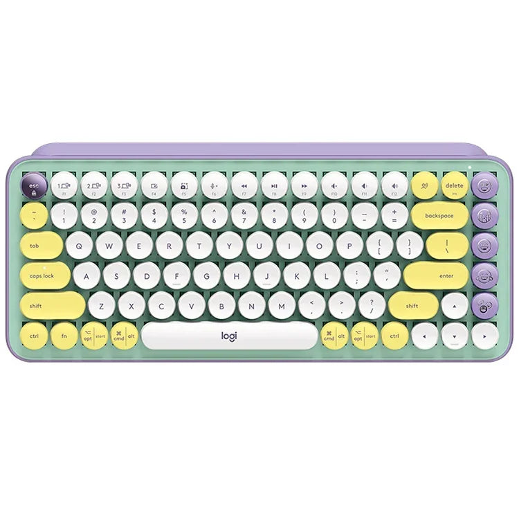 Teclado Mecânico Bluetooth com Botões Redondos Logitech POP KEYS