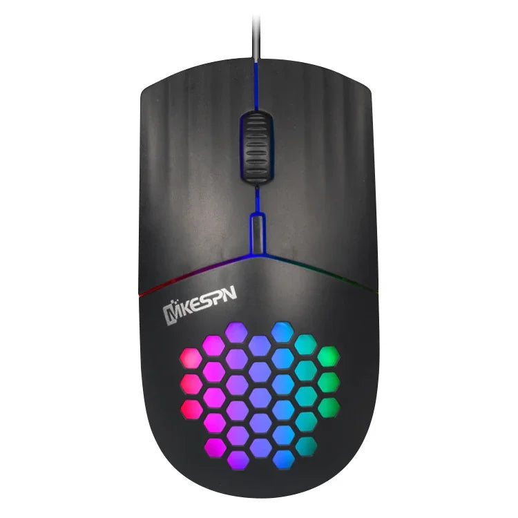 Rato com Fios RGB Oco com Interface USB MKESPN SXS-838, USB