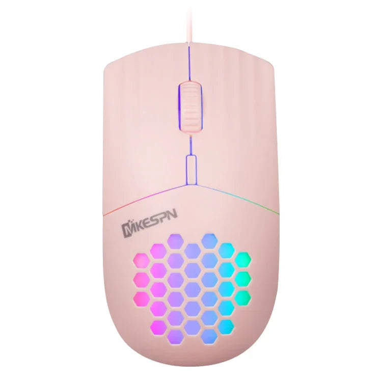 Rato com Fios RGB Oco com Interface USB MKESPN SXS-838, USB