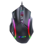 Rato com Fios MKESPN X15 Velocidade Total 12800DPI 12 Botões com Definição Macro RGB, x15