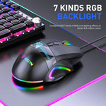Rato Gaming com Fios MKESPN X10 9 Botões RGB Velocidade Total com Definição Macro, Velocidade Total com Definição Macro