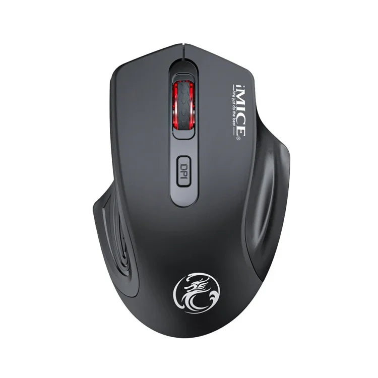 Rato Sem Fios Silencioso Recarregável iMICE G-1800 4 Botões 1600 DPI 2.4GHz para Computador PC Portátil