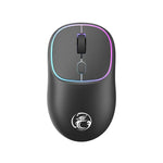 Rato Sem Fios Silencioso Recarregável iMICE W-618 4 Botões 1600 DPI 2.4GHz Bluetooth para Computador PC Portátil, W-618 2.4GHz e Bluetooth