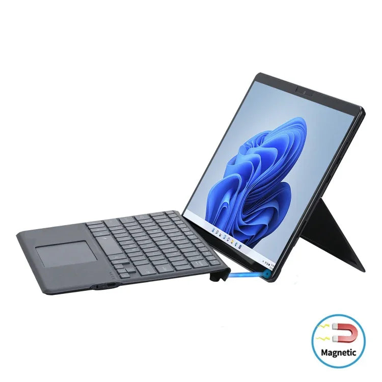 Capa de Couro com Teclado Bluetooth Retroiluminado Colorido e Suporte para Caneta para Tablet Microsoft Surface Pro 8, Para Microsoft Surface Pro 8