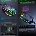 Rato Gaming iMICE T97 com Luz LED RGB, USB, 7 Botões, 7200 DPI, Com Fio