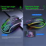 Rato Gaming iMICE T97 com Luz LED RGB, USB, 7 Botões, 7200 DPI, Com Fio