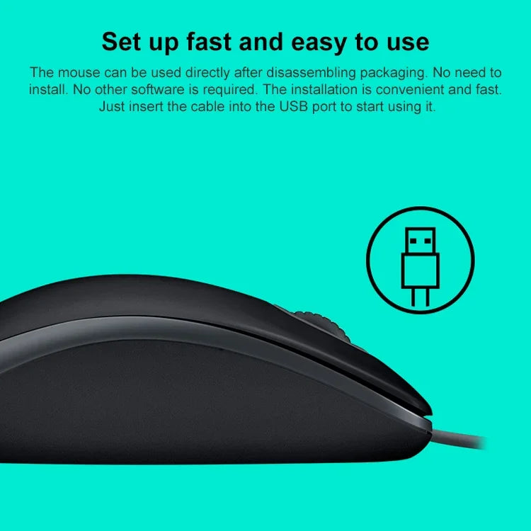 Rato Com Fio Logitech M110 1000DPI USB Silencioso