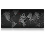 Tapete de Rato e Teclado Grande Estendido com Padrão de Mapa-Múndi Antiderrapante, Superfície de Borracha Macia e Tecido Suave, Tamanho: 60 x 30cm