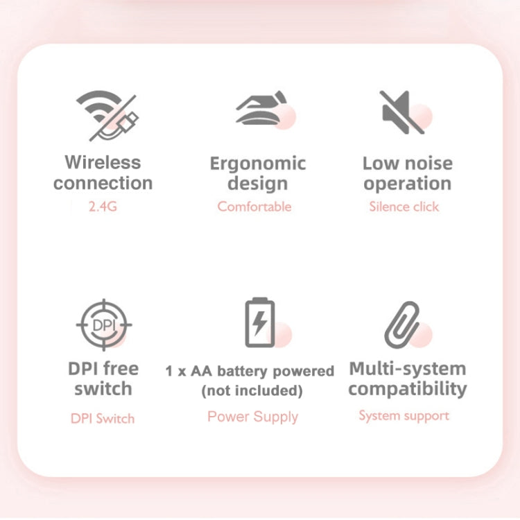 HXSJ M107 Rato Sem Fios Recarregável 2.4GHz + Bluetooth 5.1 1600 DPI 4 Botões Modo Duplo, Versão com Bateria