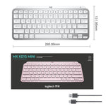 Teclado Inteligente Ultra-fino Sem Fios Logitech MX Keys Mini Bluetooth Retroiluminado
