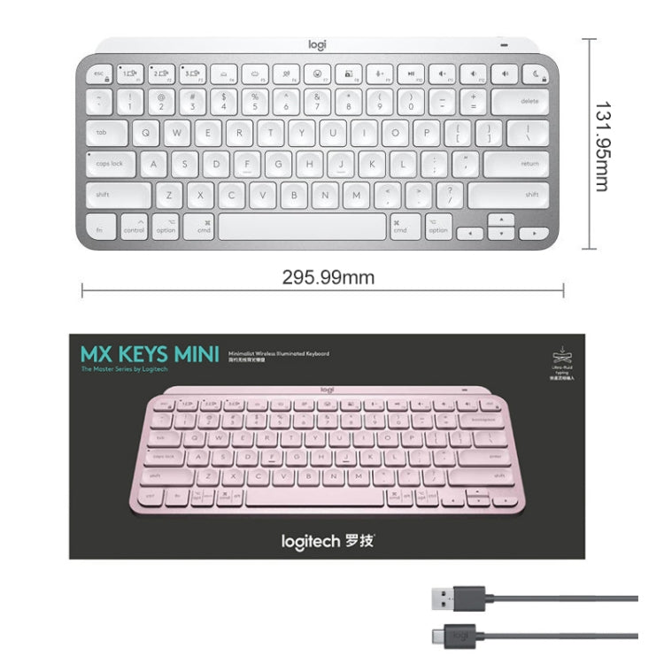 Teclado Inteligente Ultra-fino Sem Fios Logitech MX Keys Mini Bluetooth Retroiluminado