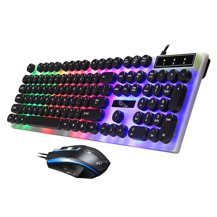 Conjunto Teclado + Rato Luminoso com Fio ZGB G21, G21 (Preto)