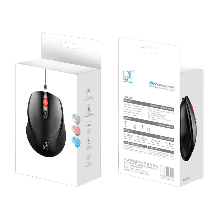 Rato Mini Recarrregável Sem Fios 2.4G ZGB 361 1600dpi