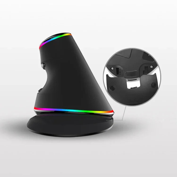 Rato Óptico Com Fio DELUX M618 Plus RGB Ergonómico Vertical 4000DPI, 4000DPI Com Fio