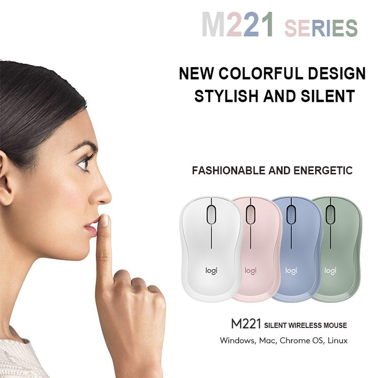 Rato Sem Fios Silencioso Fashion Logitech M221