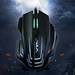Rato de Jogo USB Com Fios Aula Série Ghost Shark II com Luzes Coloridas 7D Óptico Competitivo, Resolução Máxima de 4000 DPI, Ghost Shark II(B)