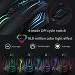Rato de Jogo USB Com Fios Aula Série Ghost Shark II com Luzes Coloridas 7D Óptico Competitivo, Resolução Máxima de 4000 DPI, Ghost Shark II(B)