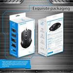 Rato de Jogo Óptico USB Universal Com Fios Chasing Leopard 129 com Contrapeso, Comprimento: 1,3m, 129