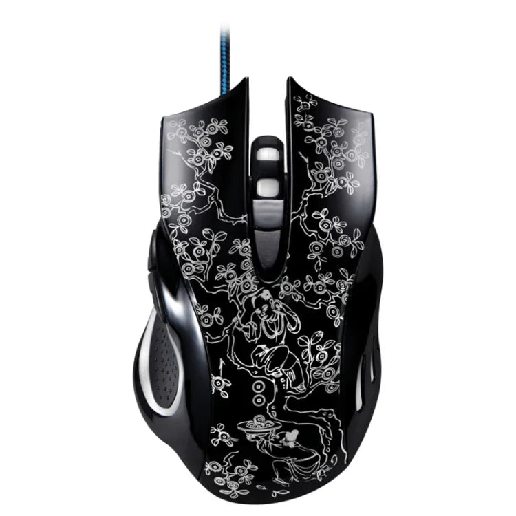 Rato de Jogo E-sport Óptico Com Fios ZGB 169 USB 2400DPI com Luz LED Ajustável em Quatro Velocidades e Contrapeso, Comprimento: 1,45m, 169 Preto, 169 Branco