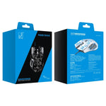 Rato de Jogo E-sport Óptico Com Fios ZGB 169 USB 2400DPI com Luz LED Ajustável em Quatro Velocidades e Contrapeso, Comprimento: 1,45m, 169 Preto, 169 Branco