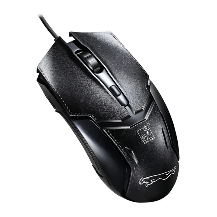 Rato de Jogo Óptico Com Fios Chasing Leopard 179 USB 1600DPI com Luz Ajustável em Três Velocidades, Comprimento: 1,3m, 179