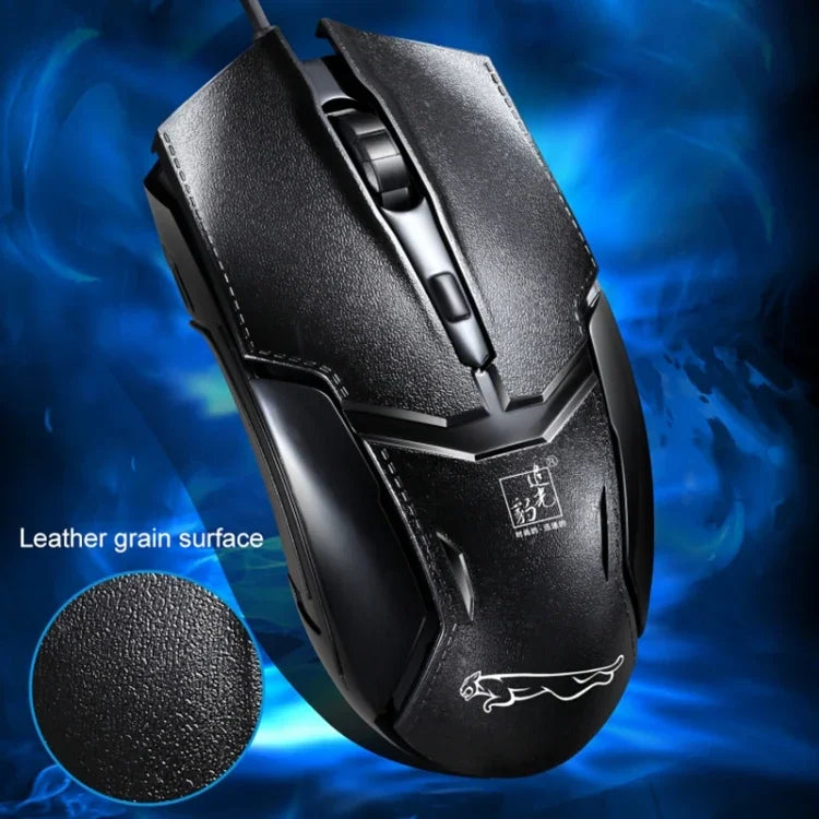 Rato de Jogo Óptico Com Fios Chasing Leopard 179 USB 1600DPI com Luz Ajustável em Três Velocidades, Comprimento: 1,3m, 179