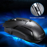 Rato de Jogo Óptico Com Fios Chasing Leopard 179 USB 1600DPI com Luz Ajustável em Três Velocidades, Comprimento: 1,3m, 179