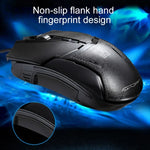 Rato de Jogo Óptico Com Fios Chasing Leopard 179 USB 1600DPI com Luz Ajustável em Três Velocidades, Comprimento: 1,3m, 179