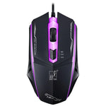 Rato de Jogo Óptico Com Fios Chasing Leopard 199 USB 1600DPI com Luz LED Ajustável em Três Velocidades, Comprimento: 1,3m, 199 Preto, 199