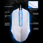Rato de Jogo Óptico Com Fios Chasing Leopard 199 USB 1600DPI com Luz LED Ajustável em Três Velocidades, Comprimento: 1,3m, 199 Preto, 199