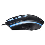 Rato de Jogo Óptico Com Fios Chasing Leopard 199 USB 1600DPI com Luz LED Ajustável em Três Velocidades, Comprimento: 1,3m, 199 Preto, 199