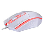 Rato de Jogo Óptico Com Fios Chasing Leopard 199 USB 1600DPI com Luz LED Ajustável em Três Velocidades, Comprimento: 1,3m, 199 Preto, 199