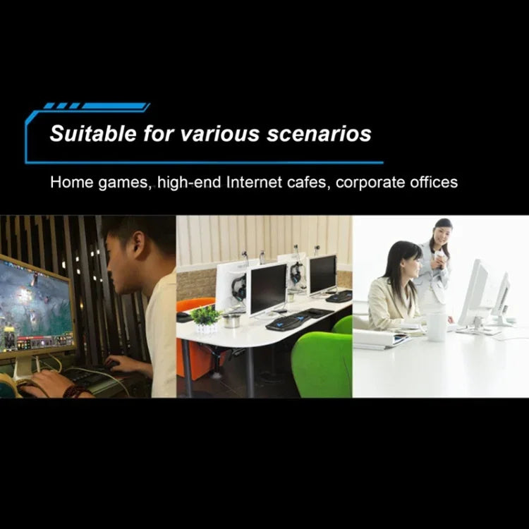 Rato de Jogo Óptico Com Fios Chasing Leopard K1 USB 1600DPI com Luz LED Ajustável em Três Velocidades e Silencioso, Comprimento: 1,3m