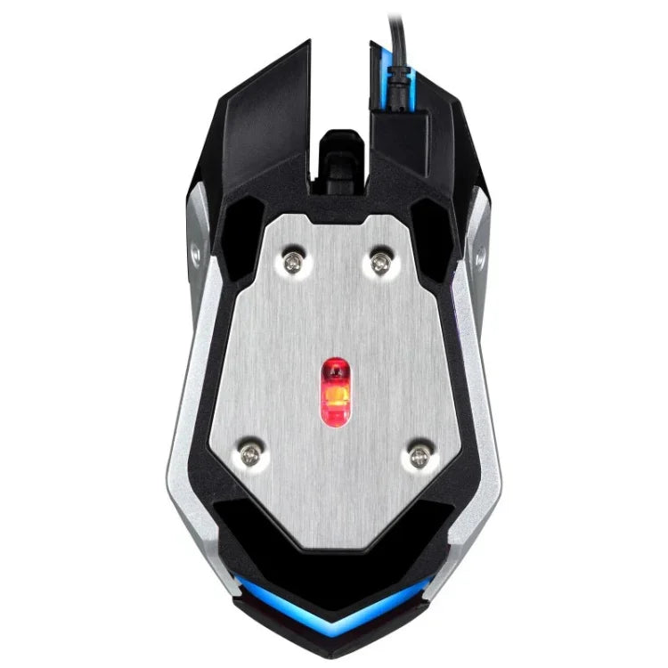 Rato de Jogo Óptico Com Fios Chasing Leopard K1 USB 1600DPI com Luz LED Ajustável em Três Velocidades e Silencioso, Comprimento: 1,3m