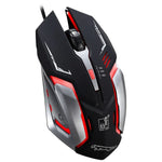 Rato de Jogo Óptico Com Fios Chasing Leopard K1 USB 1600DPI com Luz LED Ajustável em Três Velocidades e Silencioso, Comprimento: 1,3m