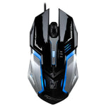 Rato de Jogo Óptico Com Fios Chasing Leopard K1 USB 1600DPI com Luz LED Ajustável em Três Velocidades e Silencioso, Comprimento: 1,3m