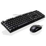 Conjunto de Teclado de Suspensão para Jogos e Escritório com 104 Teclas USB Com Fios Chasing Leopard Q17 + Rato Simétrico Com Fios, Comprimento do Cabo do Teclado: 1,4m, Comprimento do Cabo do Rato: 1,3m, Q17 Preto, Q17 Branco