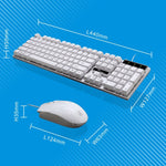 Conjunto de Teclado de Suspensão para Jogos e Escritório com 104 Teclas USB Com Fios Chasing Leopard Q17 + Rato Simétrico Com Fios, Comprimento do Cabo do Teclado: 1,4m, Comprimento do Cabo do Rato: 1,3m, Q17 Preto, Q17 Branco