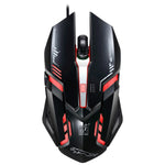 Rato de Jogo Óptico Com Fios Chasing Leopard V17 USB 2400DPI com Luz Respiratória LED e Padrão de Linha Ajustável em Quatro Velocidades, Comprimento: 1,45m, V17, V17 Preto Jato