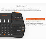 Teclado Sem Fios VIBOTON i8 Plus Atualizado 2.4GHz QWERT Mini com Touchpad para TV Box, Mi Box, Computador, Tablet, Portátil e Projetor (Preto), Teclado Sem Fios
