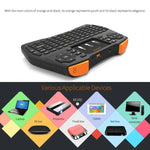 Teclado Sem Fios VIBOTON i8 Plus Atualizado 2.4GHz QWERT Mini com Touchpad para TV Box, Mi Box, Computador, Tablet, Portátil e Projetor (Preto), Teclado Sem Fios