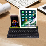 Teclado Sem Fios Bluetooth Ultra-fino B908 com 78 Teclas e Suporte Côncavo para Telemóvel