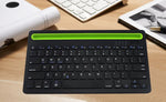Teclado Sem Fios Bluetooth Ultra-fino B908 com 78 Teclas e Suporte Côncavo para Telemóvel