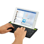 Teclado Sem Fios Bluetooth Ultra-fino B908 com 78 Teclas e Suporte Côncavo para Telemóvel