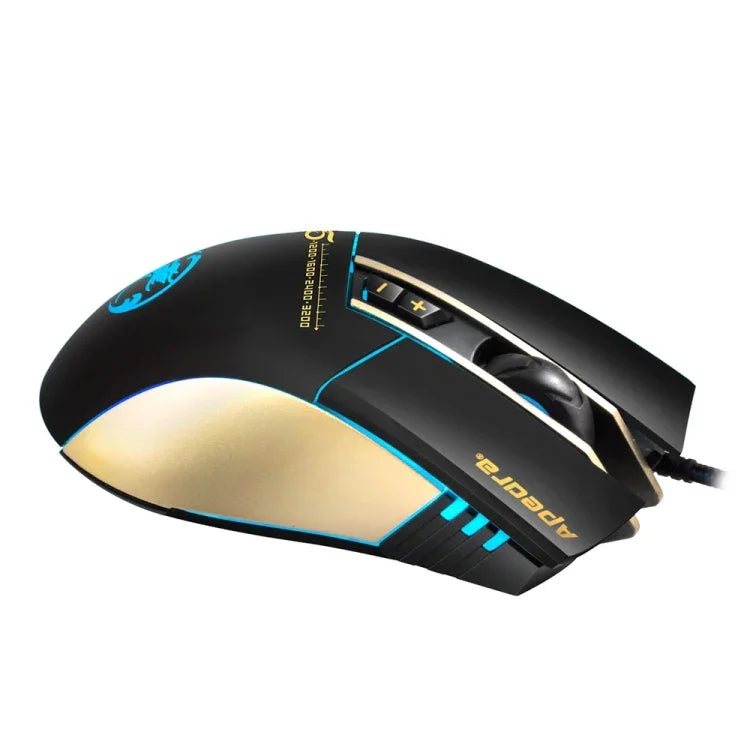 Rato Gaming de Alta Precisão Apedra iMICE A5 com LED de Respiração Controlada a Quatro Cores, USB, 7 Botões, 3200 DPI, Óptico com Fio para Computador PC Portátil, iMICE A5