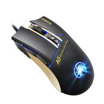 Rato Gaming de Alta Precisão Apedra iMICE A5 com LED de Respiração Controlada a Quatro Cores, USB, 7 Botões, 3200 DPI, Óptico com Fio para Computador PC Portátil, iMICE A5