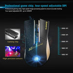 Rato Gaming de Alta Precisão Apedra iMICE A5 com LED de Respiração Controlada a Quatro Cores, USB, 7 Botões, 3200 DPI, Óptico com Fio para Computador PC Portátil, iMICE A5