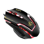Rato Gaming de Alta Precisão Apedra iMICE A9 com LED de Respiração Controlada a Quatro Cores, USB, 6 Botões, 3200 DPI, Óptico com Fio para Computador PC Portátil, iMICE A9