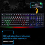 Teclado de Computador com Fio USB ZGB G20 com 104 Teclas, Sensação Mecânica e Iluminação para Gaming