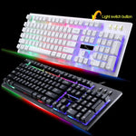 Teclado de Computador com Fio USB ZGB G20 com 104 Teclas, Sensação Mecânica e Iluminação para Gaming